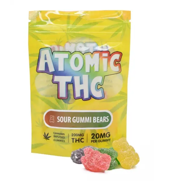Atomic THC Gummies (200mg) - Blue Raspberries