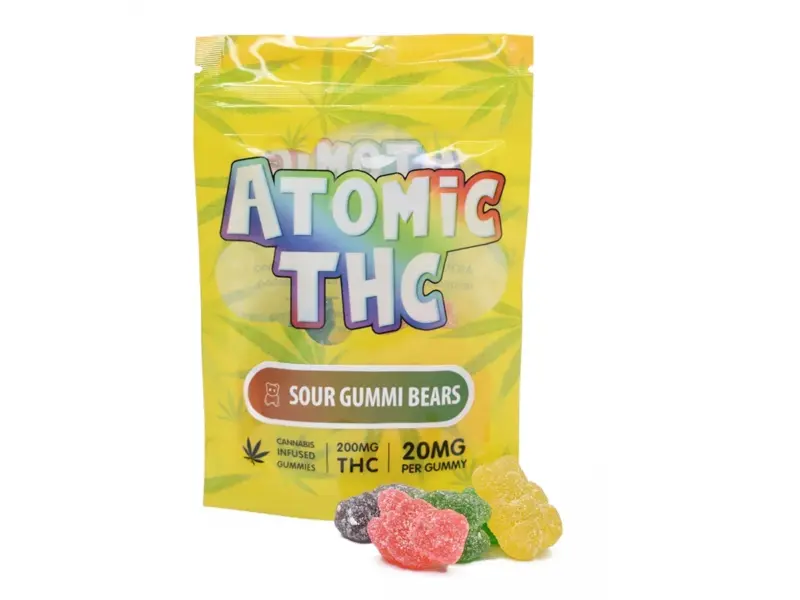 Atomic THC Gummies (200mg) - Blue Raspberries