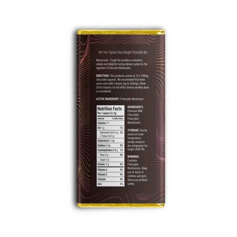 Mastermind - Funghi Chocolate Bar (1500mg) - Dark Chocolate - Image 2