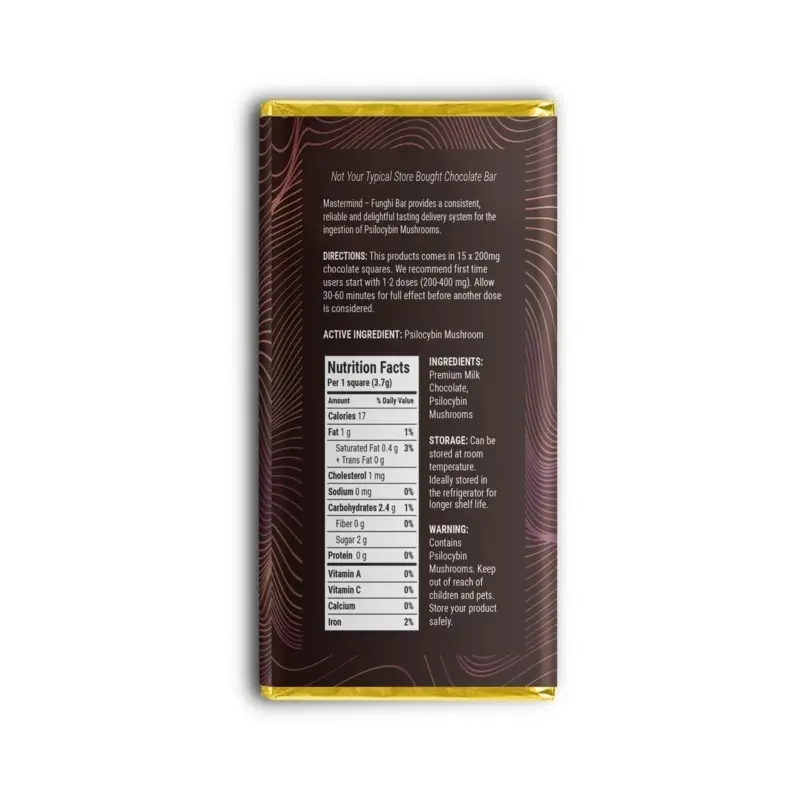 Mastermind - Funghi Chocolate Bar (3000mg) - Dark Chocolate - Image 2