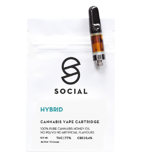 Social - Honey Oil Cartridge (0.5ML) - Hybrid