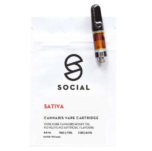 Social - Honey Oil Cartridge (0.5ML) - Sativa