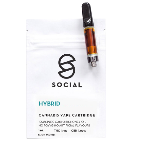 Social - Honey Oil Cartridge (1ML) - Hybrid