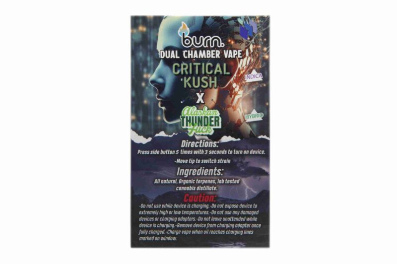 Burn Dual 6g Vape - Critical Kush + Alaskan Thunder Fuck - Image 2