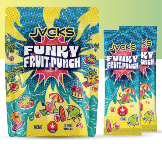 JACKS THC Powder Drink Mix - Funky Fruit Punch 1000mg