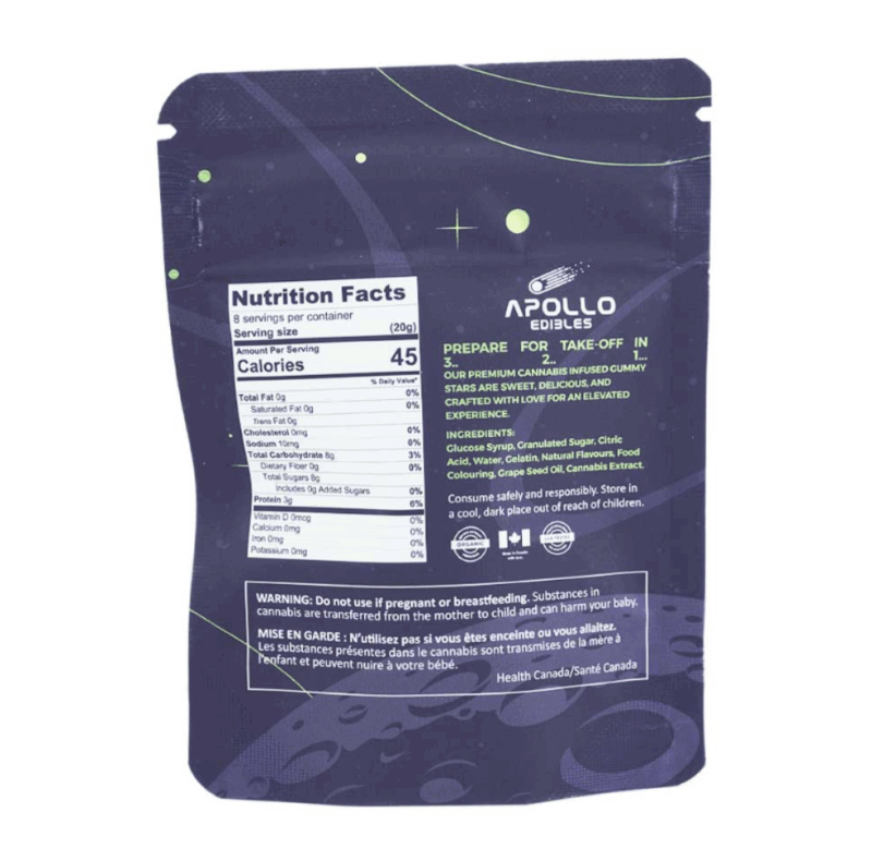Apollo - Shooting Star Gummies (1000mg) - Sour Green Apple (Indica) - Image 2