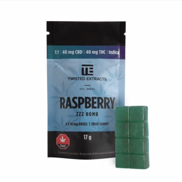 Twisted Extracts - Jelly Bombs 80mg - 1:1 Blue Raspberry (Indica)