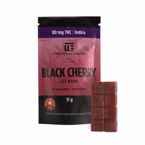 Twisted Extracts - Jelly Bombs 80mg - Black Cherry (Indica)