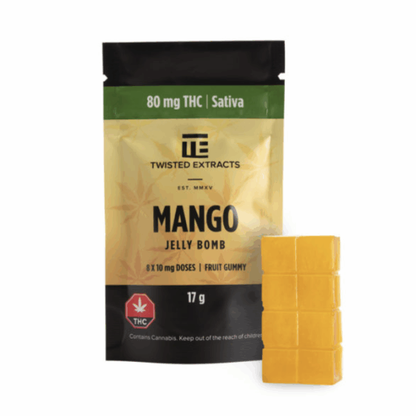 Twisted Extracts - Jelly Bombs 80mg - Mango (Sativa)
