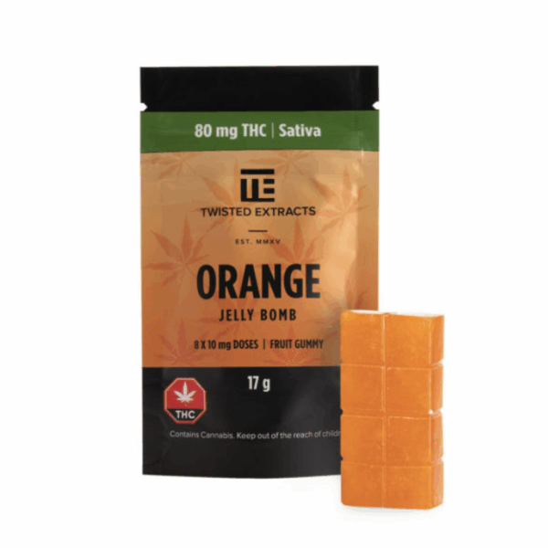 Twisted Extracts - Jelly Bombs 80mg - Orange (Sativa)