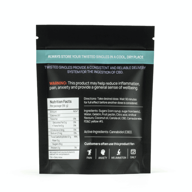 Twisted Extracts - Singles 160mg - Sour Lemon (CBD) - Image 2