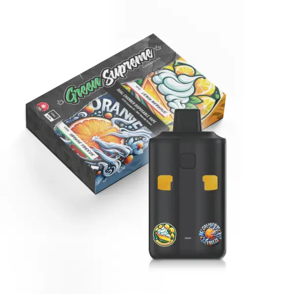 Green Supreme 6g Dual Chamber Vape Pen - Lemon Meringue x Orange Freeze