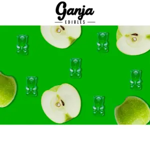 Alternative view of Ganja Bears (150mg THC) - Green Apple