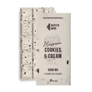 Mastermind - Funghi Chocolate Bar (5000mg) - Cookies & Cream
