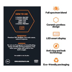 Alternative view of Hex Extracts Live Resin 2g Vape - Tangerine Dream (Sativa)