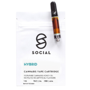 Social - Honey Oil Cartridge (1ML) - Hybrid