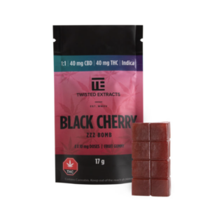 Twisted Extracts - Jelly Bombs 80mg - 1:1 Black Cherry (Indica)