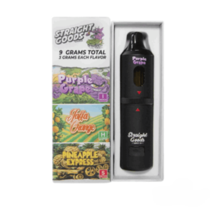 Straight Goods 9g Triple Chamber Vape - Purple Grape + Pineapple Express + Jaffa Orange