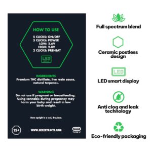 Alternative view of Hex Extracts Live Resin 2g Vape - Honeydew Funk (Hybrid)