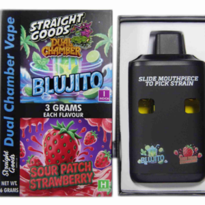 Alternative view of Straight Goods 6g Dual Chamber Vape – Blujito + Sour Patch Strawberry