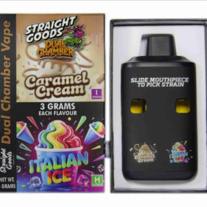 Alternative view of Straight Goods 6g Dual Chamber Vape – Caramel Cream + Italian Ice