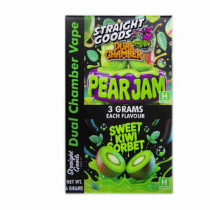Straight Goods 6g Dual Chamber Vape – Pear Jam + Sweet Kiwi Sorbet