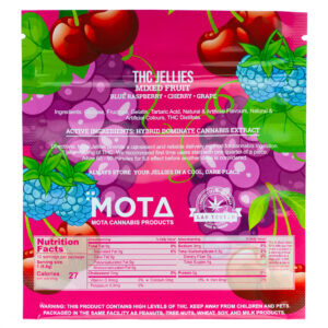 Alternative view of Mota - THC Mixed Fruit Jellies 500mg (Blue Raspberry, Cherry, Grape)