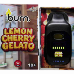 Burn LCD Disposable Vape (3g) - Lemon Cherry Gelato (Hybrid)