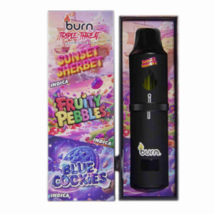 Burn Triple Threat Vape (9g) - Sunset Sherbet + Fruity Pebbles + Blue Cookies